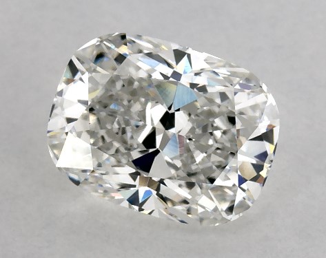 This Lab-Grown diamond 1.59 carat cushion modified F color VVS2 clarity has Very Good proportions and a diamond grading report from GIA